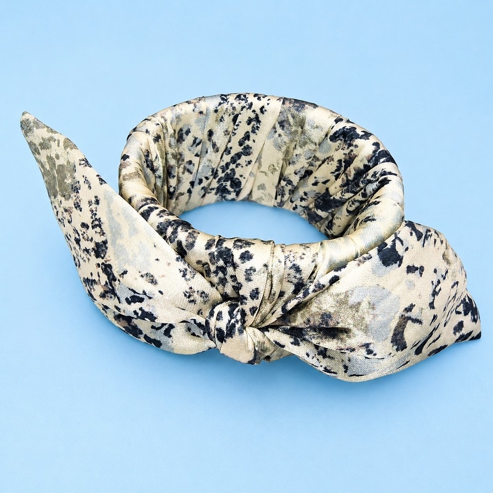 Chico's Boxed Scarf Bracelet Animal Reptile Print Silky Cuff NIB $49.50 -2780